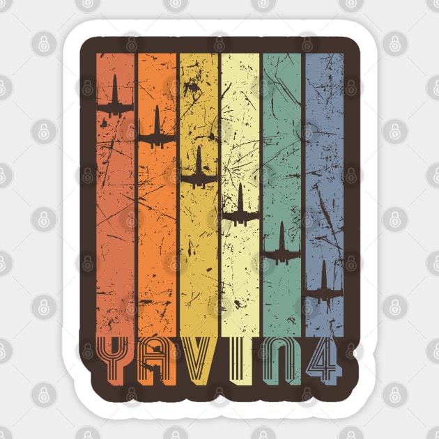 Yavin IV Vintage Sticker by PopCultureShirts